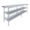 Amgood 24 in. x 72 in. Stainless Steel Table With Two Undershelves AMG WT-2496-2SH - alternate 1
